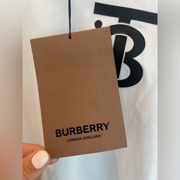 BURBERRY L/S MONOGRAM MOTIF COTTON OVERSIZED SHIRT | UNISEX SMALL - Picture 4 of 6